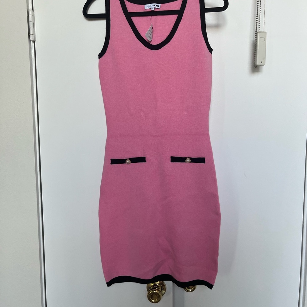 Fashion Nova Pink and Black Mini Dress - Picture 5 of 6